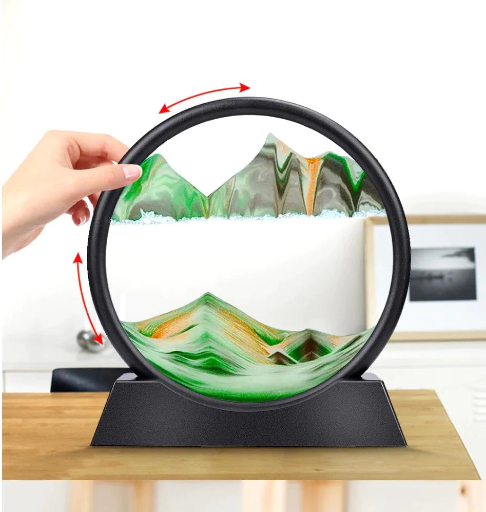 Diepzee Zandlandschap in Glas